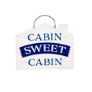 Printed Metal Hanging Blue Lake & Lodge Sign