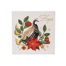 Joyful Traditions Wall Decor, LED Canvas, Holiday Bird, 8" L x 8" H, Asst of 4