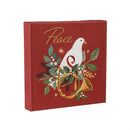 Joyful Traditions Wall Decor, LED Canvas, Holiday Bird, 8" L x 8" H, Asst of 4