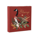 Joyful Traditions Wall Decor, LED Canvas, Holiday Bird, 8" L x 8" H, Asst of 4