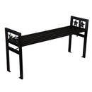 Metal Star Backless Bench