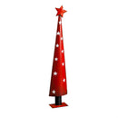 Set of 2 Red Polka Dot Metal Tree Statues