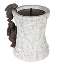 Climbing Rabbit Sand stone Cylinder Solar Fountain