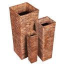 Nested Poplar Planters with Liners,Set of 3