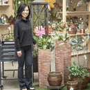 Nested Poplar Planters with Liners,Set of 3