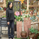 Nested Poplar Planters with Liners,Set of 3