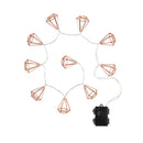 Battery Operated Metal String Lights, Hexagon Shape Hexagon