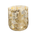 Viva Style Planter, Pressed Foliage Glass Planter, 5"H, Asst of 4