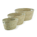 NAPA Home & Garden, RIVERGRASS OVAL BASKETS WITH HANDLES, SET OF 3