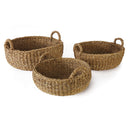 NAPA Home & Garden, SEAGRASS SHALLOW BASKETS WITH HANDLES, SET OF 3