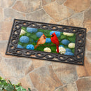 Cardinal Couple Among Hydrangeas Sassafras Switch Mat