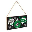 Dallas Stars Holiday Wood Wall Sign, 6x11