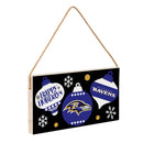 Baltimore Ravens Holiday Wood Wall Sign, 6x11