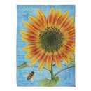 Intricate Sunflower Suede Garden Flag