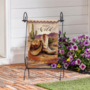 Wild West Suede Garden Flag