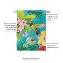 Paradise Birds Suede House Flag
