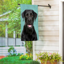 Pet Central Photo Dogs, Black Labrador Retriever Suede House Flag