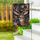 Forever Blooming Deer Suede Garden Flag
