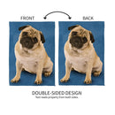 Camera Day Dogs, Pug Suede Garden Flag