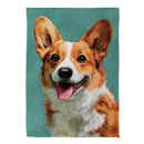 Pet Central Photo Dogs, Corgi Suede House Flag