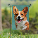 Camera Day Dogs, Corgi Suede GardenFlag
