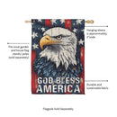 God Bless America Eagle Suede House Flag