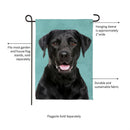 Camera Day Dogs, Black Labrador Retriever Suede Garden Flag