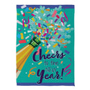Cheers To The New Years Suede Flag Garden