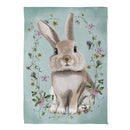 Vintage Floral Hare Suede House Flag