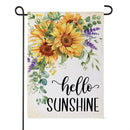Hello Sunshine Sunflower Suede Garden Flag