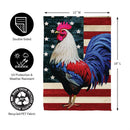 All American Rooster Suede Garden Flag