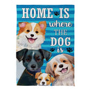 Home Is Where The Dog Is Suede Garden Flag
