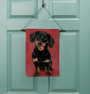 Camera Day Dogs, Dachshund Suede Garden Flag