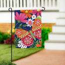 Bloom & Burst Butterfly Suede Garden Flag Front & Back