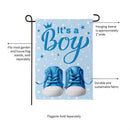 It's a Boy Blue Suede Garden Flag