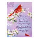 Memorial Cardinal Suede Garden Flag
