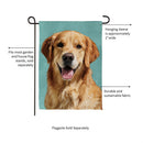 Camera Day Dogs, Golden Retriever Suede Garden Flag