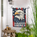 God Bless America Eagle Suede Garden Flag