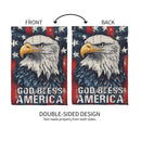 God Bless America Eagle Suede Garden Flag