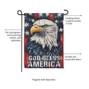 God Bless America Eagle Suede Garden Flag