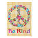 Floral Be Kind Suede House Flag