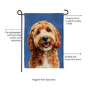 Camera Day Dogs, Goldendoodle Suede Garden Flag