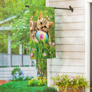Easter Kitten Suede House Flag