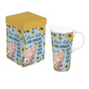 Petal & Plow Ceramic Perfect Cup, Farm Pig Funny, 17oz, Gift Box