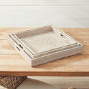 NAPA Home & Garden, BURMA RATTAN OTTOMAN TRAYS, SET OF 3,TN216WH
