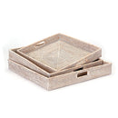 NAPA Home & Garden, BURMA RATTAN OTTOMAN TRAYS, SET OF 3