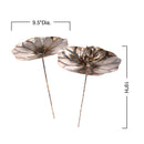 Metal Lily Pad Garden Stakes, Set of 2