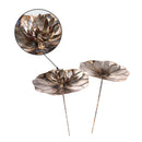 Metal Lily Pad Garden Stakes, Set of 2