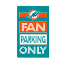 Miami Dolphins Fan Parking USA Metal Wall Sign, 7.5" x 11.5"