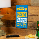 Los Angeles Chargers Fan Parking USA Metal Wall Sign, 7.5" x 11.5"